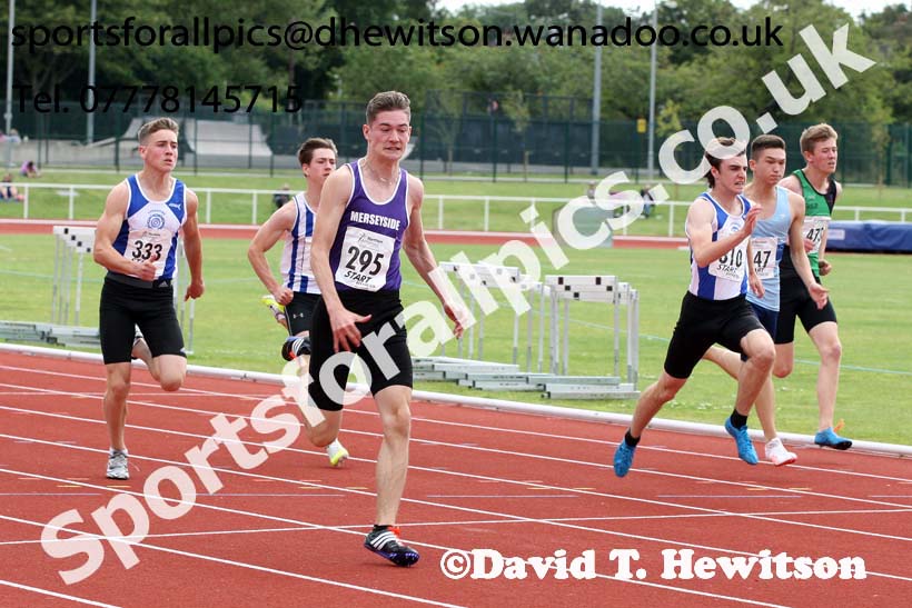 Mens under-17s 100 metres, Northern Under-13s, U-15s and 17s Championships. Photo: David T. Hewitson/Sports for All Pics